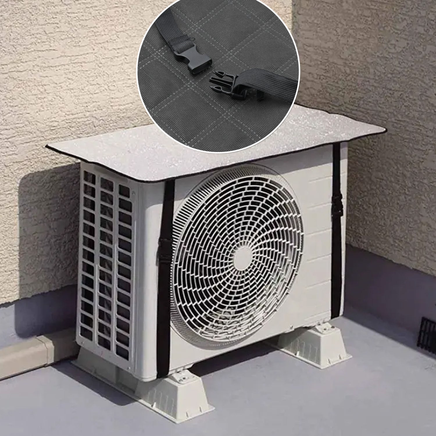 7955 Air Conditioner Outdoor Unit Cover, Outdoor Unit Protective Cover, Aluminum Foil Material, Sun, Rain, Snow, Wind, Dust, Protects Outdoor Units Cover (Big) 7955 Air Conditioner Outdoor Unit Cover, Outdoor Unit Protective Cover, Aluminum Foil Material, Sun, Rain, Snow, Wind, Dust, Protects Outdoor Units Cover (Big)